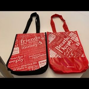 2 Lululemon shopping bags -small